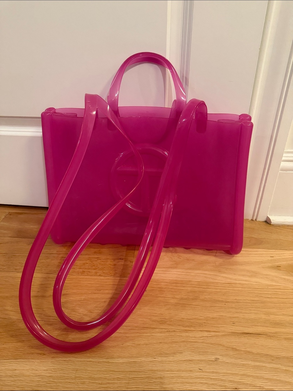 Melissa X Telfar Hot Pink Clear Tote Bag